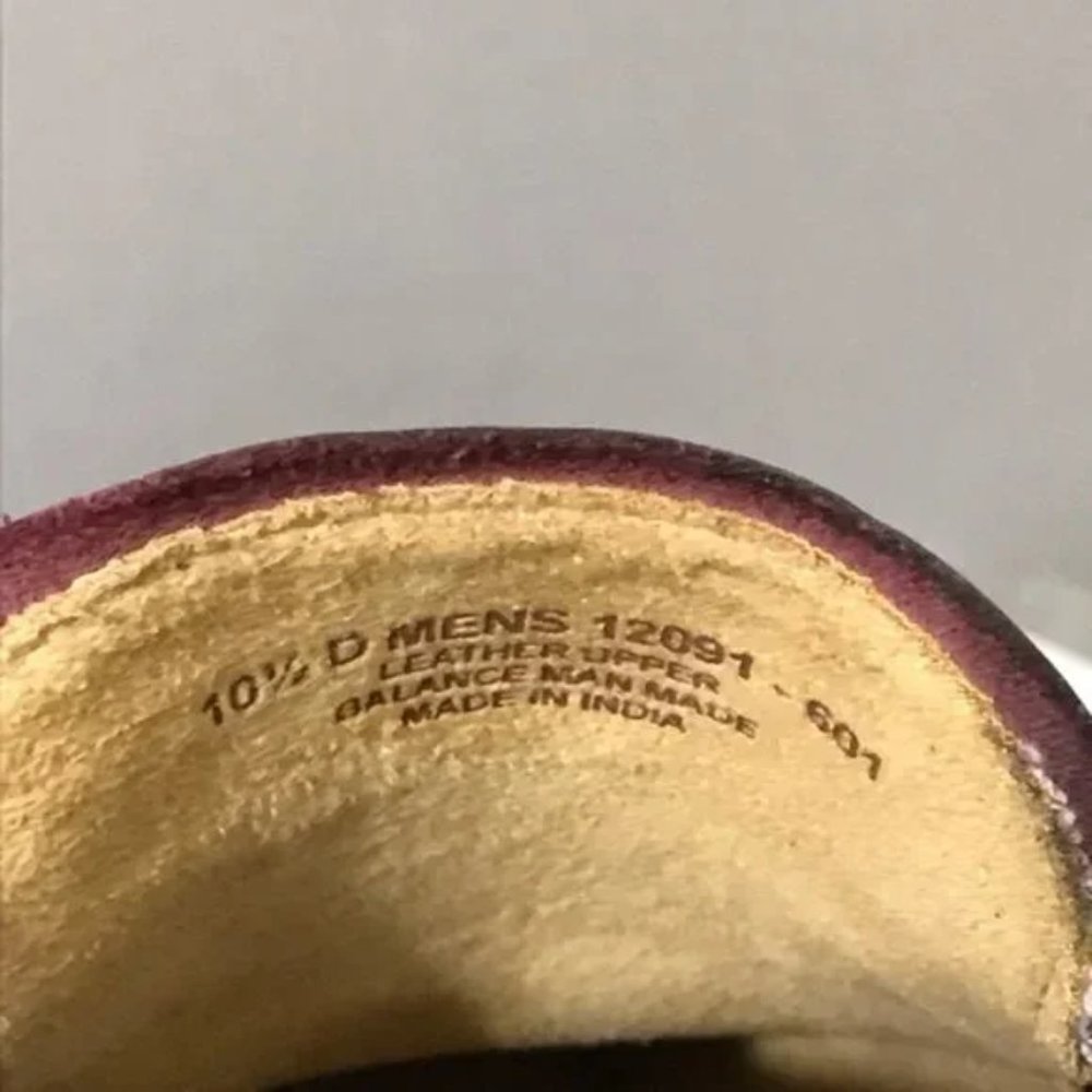 💫Florsheim Burgundy Leather Penny Loafers Sz-10 1/2 D - Picture 6 of 8